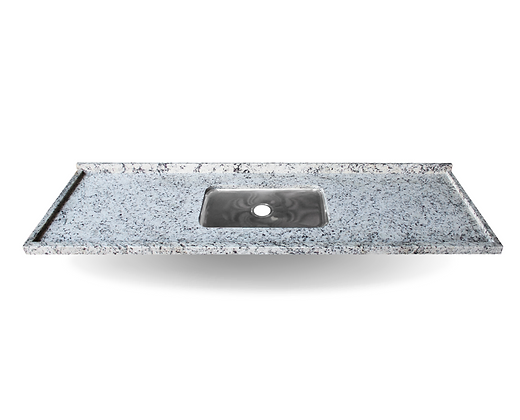Pia de Granito Branco Dallas 150x56cm Cuba Funda Granito Kasa