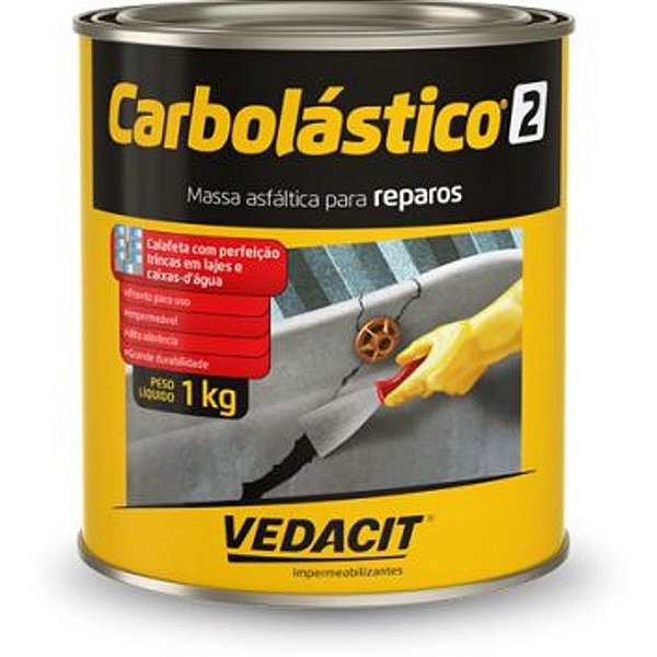 Carbolástico No2 Massa Asfaltica Vedacit Reparo 1Kg