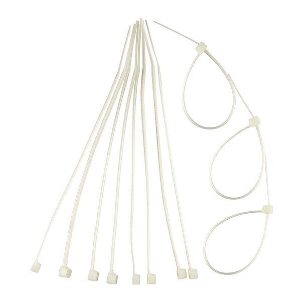 Abraçadeira de Nylon 3,6x150mm com 100 pçs branca EDA Ref.9LJ