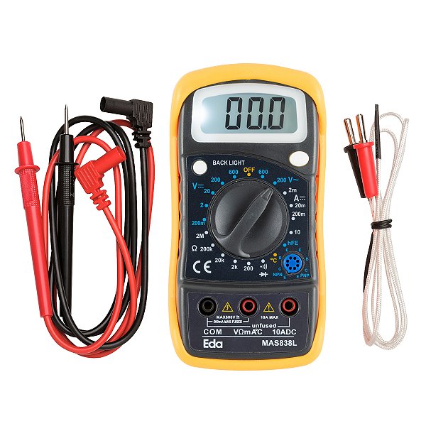 Multímetro Digital com Sensor Temperatura EDA Ref.9KD