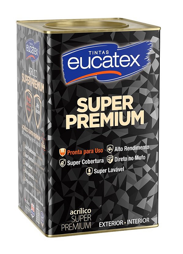 Tinta Acrílica Super Premium Eucatex Fosco 18L Branco Neve