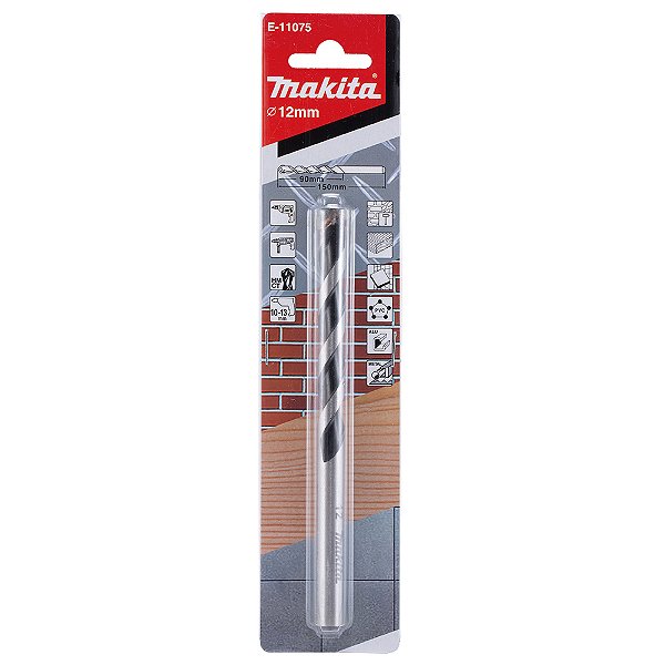 Broca Multimateriais TCT 12 x 150 mm - Makita E-11075