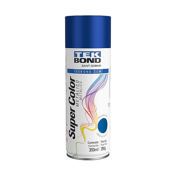 Tinta Spray Metalico Azul 350ml 250G Tekbond
