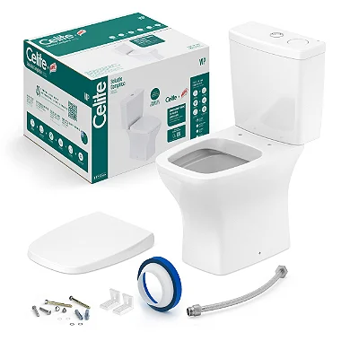 Kit Vaso Sanitário Celite VIP Harpic Celite com Caixa Acoplada Smart Clean