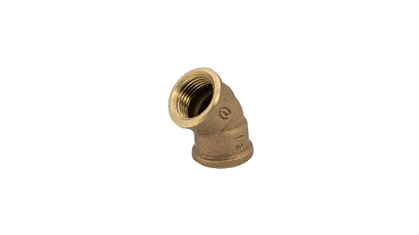 Cotovelo de Bronze Eluma Rosca x Rosca R.709 45° x 3/4