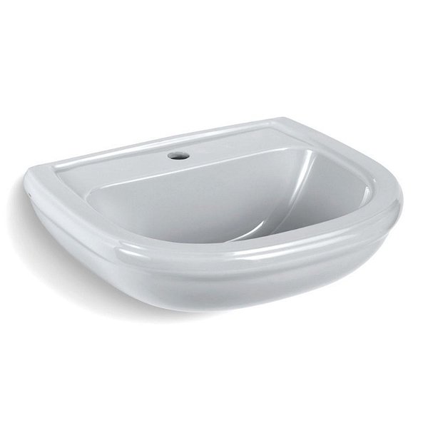 Lavatório louça Icasa Sabatini 53x44 cm para coluna Cinza claro