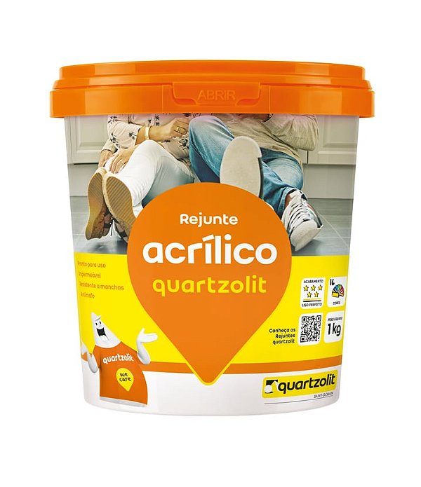 Rejunte Acrílico Quartzolit 1kg Cor Marrom Café
