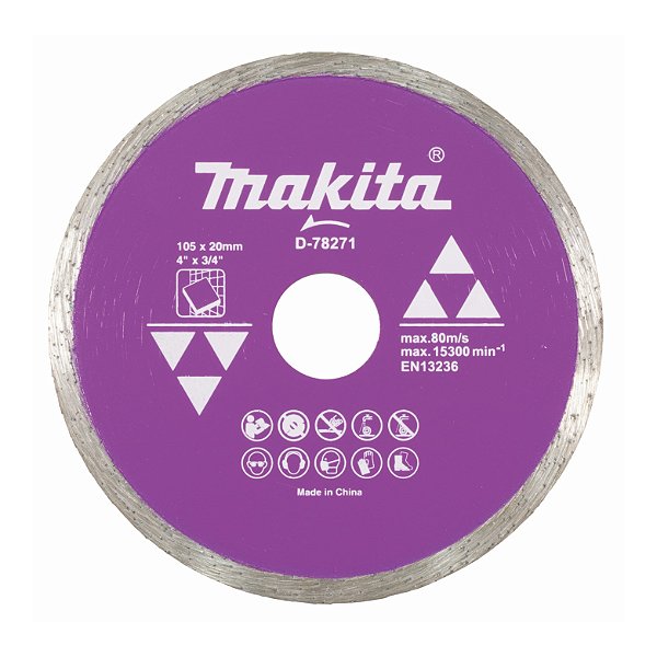 Disco Diamantado Liso Makita Violeta D-78271 para Cerâmica