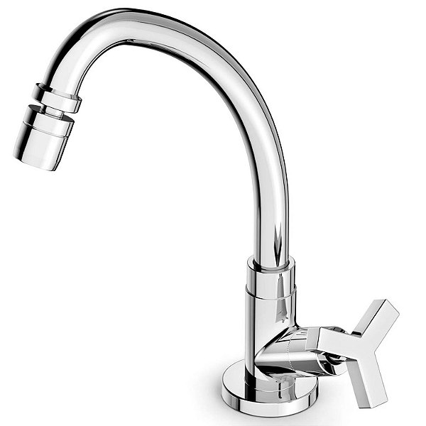 Torneira para Cozinha de Mesa Celite UP Bica Móvel Articulada Cromada