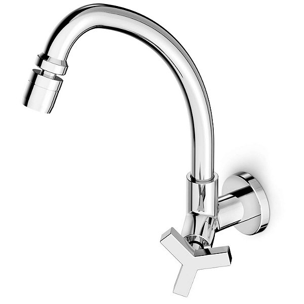 Torneira para Cozinha de Parede Celite UP Bica Móvel Articulada Cromada