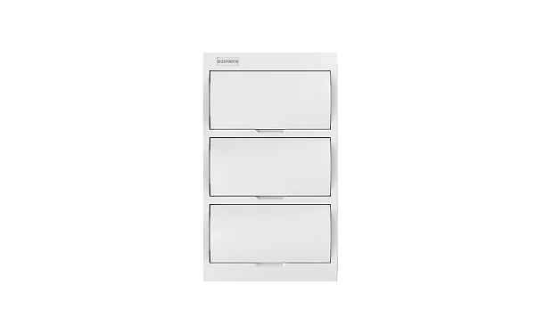 Quadro de Distribuição PVC 36 Disjuntores Branco sem Barramento para Sobrepor IEC-PB – Soprano