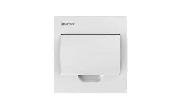 Quadro de Distribuição PVC 8 Disjuntores Branco sem Barramento para Embutir IEC-PB – Soprano