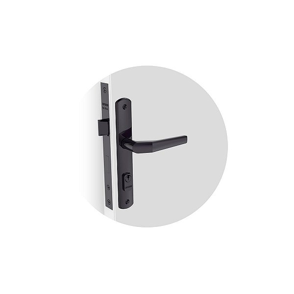 Fechadura Soprano Popline externa preto fosco ESP15 (20x53 PY43) – Modelo 03001.0520.07