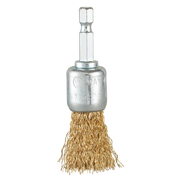 Escova de Aço Tipo Pincel Makita D-73704 – 12mm com Encaixe Sextavado 1/4 para Furadeira