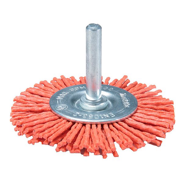 Escova de Nylon Tipo Roda Makita D-45571 – 50mm com Haste 6mm (Grão 80)