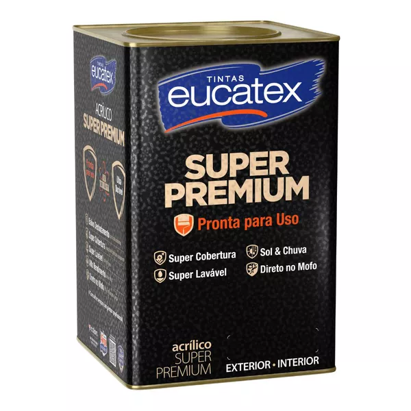 Tinta Acrílica Super Premium Eucatex Branco Fosco 18L