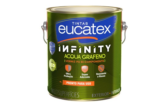 Verniz Pu Eucatex Acqua 3.6L Infinty Grafeno