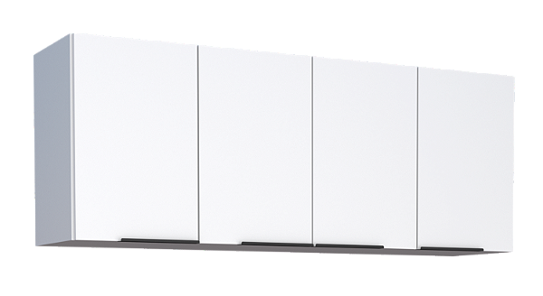 Armário Aéreo para Cozinha 4 Portas 144cm Cisne Branco – Cozimax