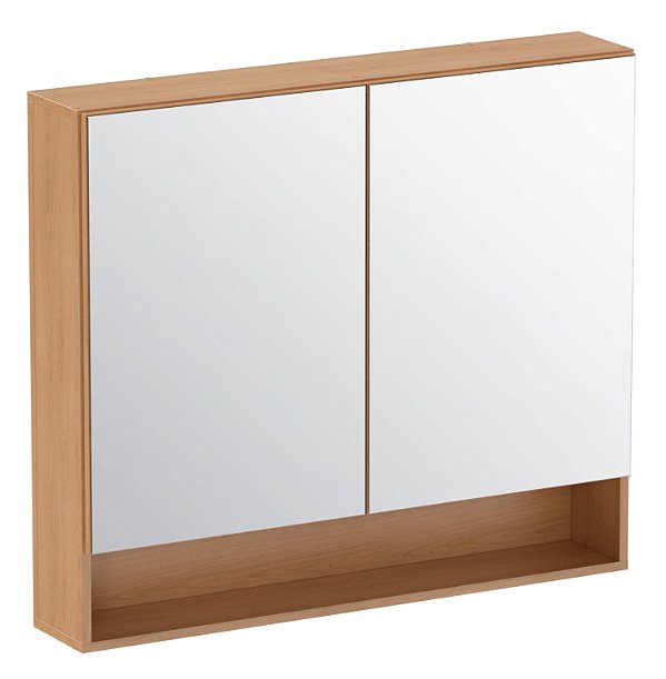 Espelheira de Madeira 2 Portas e Nicho 800 JQB – Cozimax