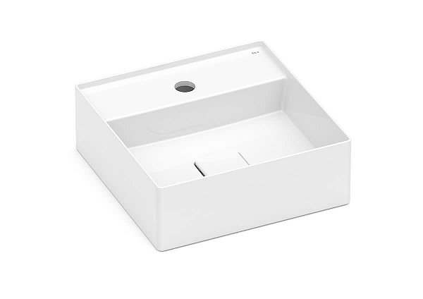 Cuba de Apoio Roca Terra T8 35×35 cm com Mesa – Branco