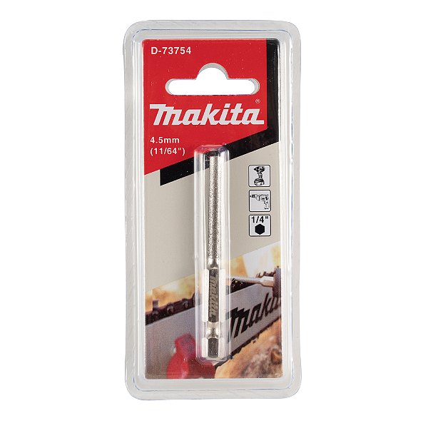 Broca Lima para Afiação de Corrente de Motosserra Makita D-73754 1/4 4,5 mm