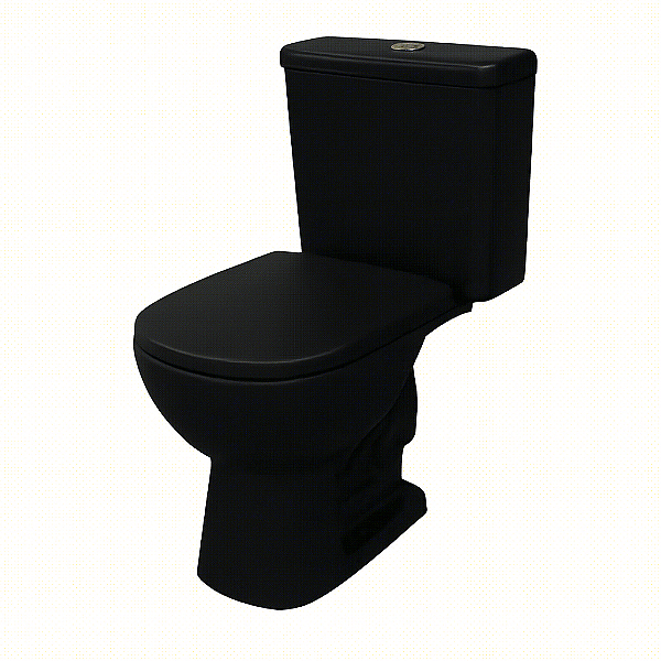 Bacia com Caixa Acoplada Square Preto PA-43 Lorenzetti