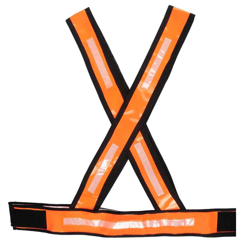 Suspensório Refletivo em X Laranja Alta Visibilidade