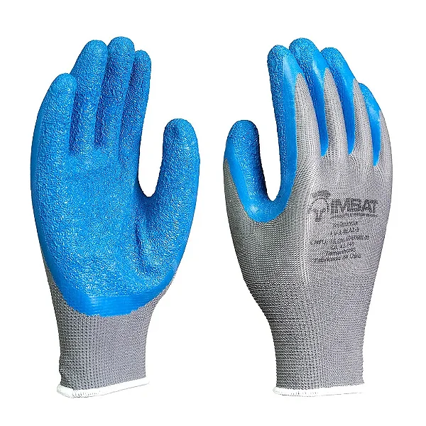 Luva de Segurança Imbat Tricoflex Poliéster Banhada em Látex Rugoso CA 41.748