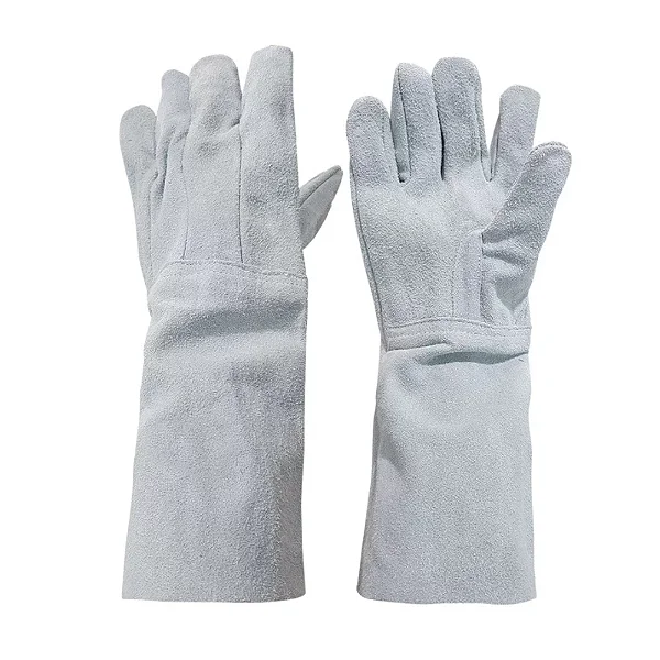 Luva de Raspa de Segurança Alseg Clute Reforçada Punho 20cm CA 45230