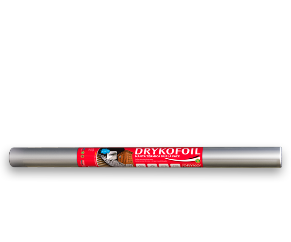 Manta Térmica Aluminizada Subcobertura Drykofoil Dupla Face 50m² - Dryko