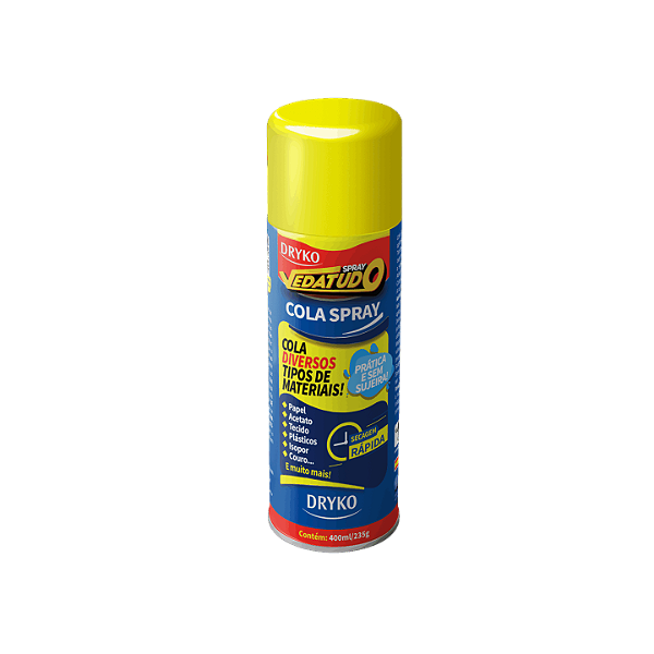Cola Spray Adesiva Permanente Veda Tudo 400ml - Dryko