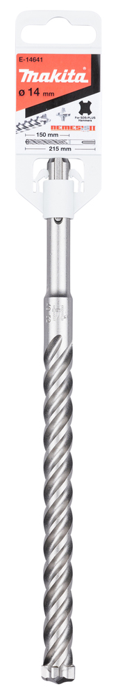 Broca SDS Plus Makita Nemesis II 14mm x 215mm 4 Pontas E-14641 Concreto Armado