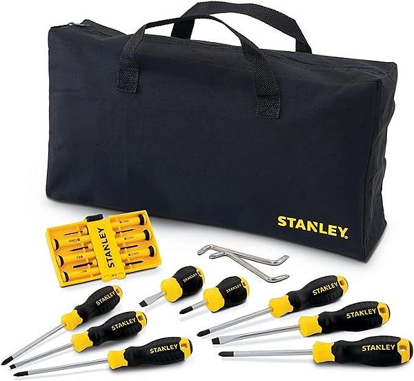 Jogo de Ferramentas Manuais Stanley 17 Peças com Bolsa STM65616L-LA