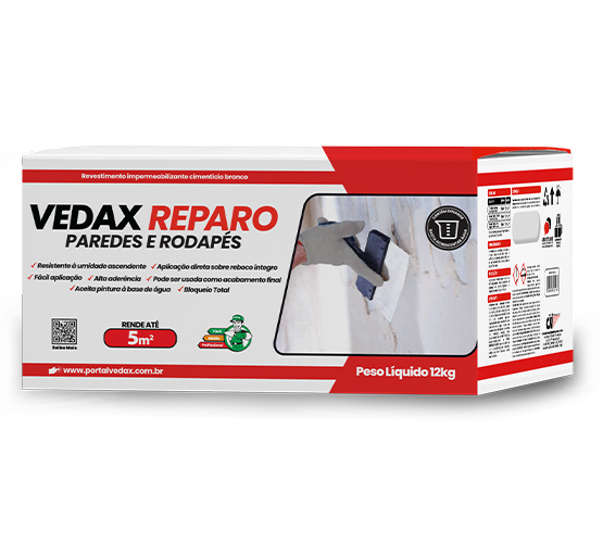 VEDAX REPARO RODAPÉ ARGAMASSA CX 12KG