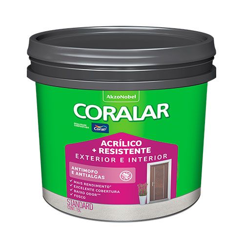 Tinta Coral Coralar Acrílica Fosca Branco 15 Litros - Antimofo e Resistente