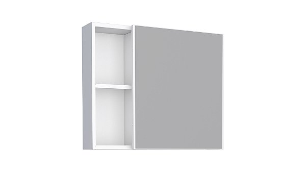 Espelheira Banheiro Aço Ameixa Branco - Cozimax