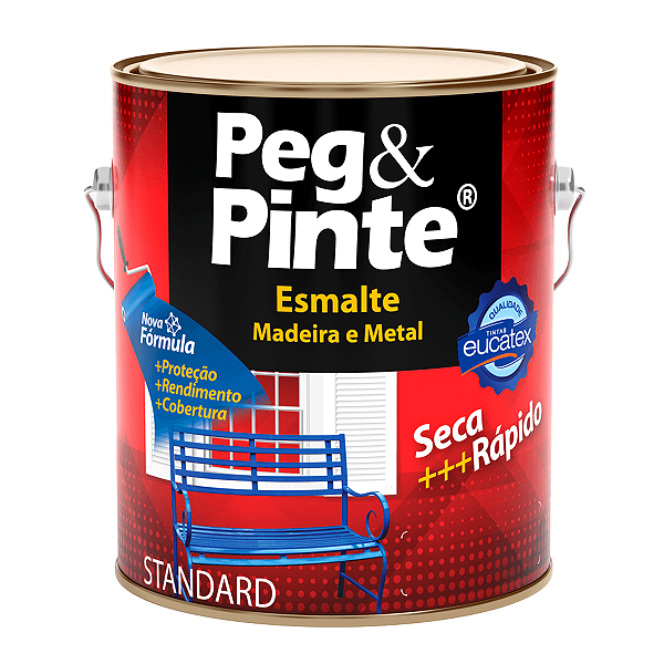 Esmalte Sintético Eucatex Peg & Pinte 3,6L Preto Brilhante