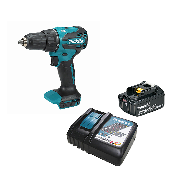 Parafusadeira e Furadeira de Impacto 18V DHP490 com 1 Bateria 3.0Ah e Carregador - Makita
