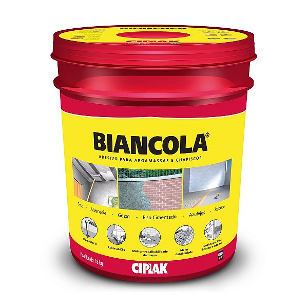 Aditivo para Chapisco e Argamassa Ciplak Biancola 18L