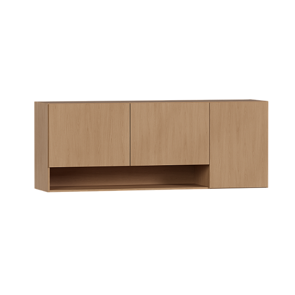 Armário Aéreo em Madeira Universal 144cm Jequitibá para Pia de 150cm – Cozimax