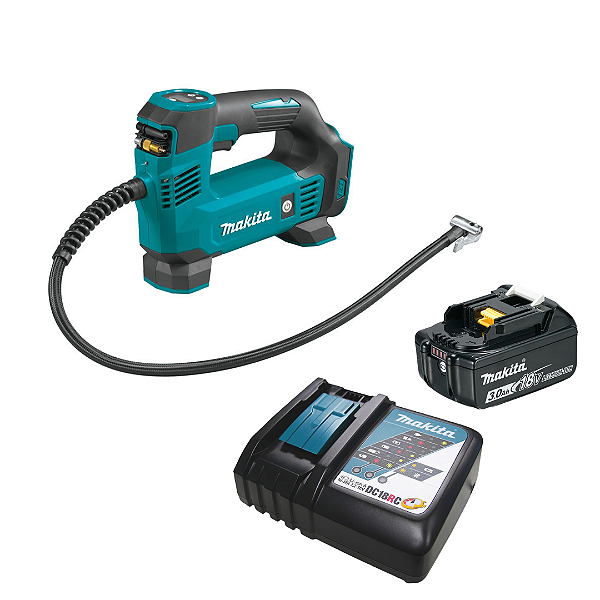 Compressor de Ar a Bateria 18V LXT DMP180 com 1 Bateria 3.0Ah e Carregador – MAKITA