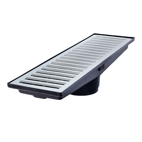 Grelha em Alumínio Coletora com Tela 13cm x 50cm Sem Baixo Rústico – LGMAIS