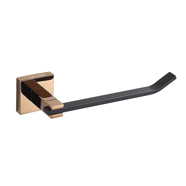 Papeleira para Banheiro TELCA Rose e Preto Fosco - R.11110