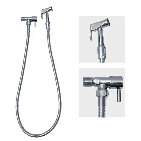 Ducha Higiênica em Metal Cromado com Registro Linha Nápoles Civitt