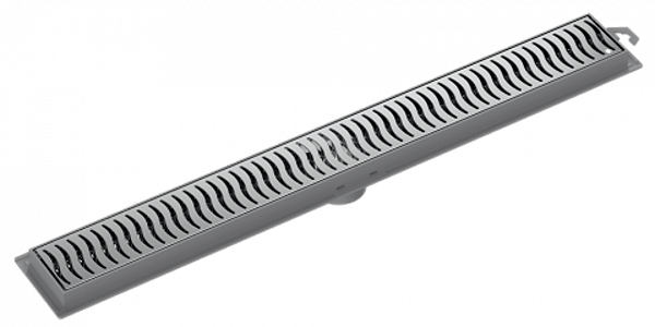 Ralo Linear Tigre Flat 90cm com Grelha Cromada