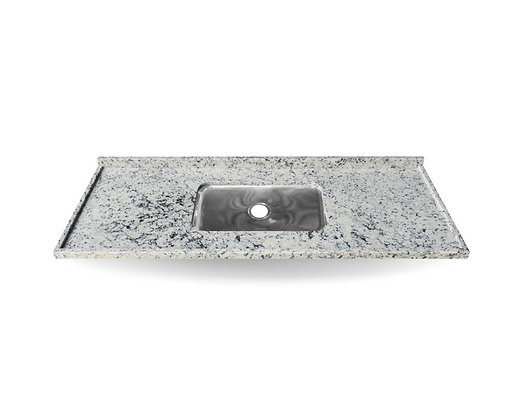 Pia de Granito Branco Dallas 120x56cm Cuba Funda Granito Kasa