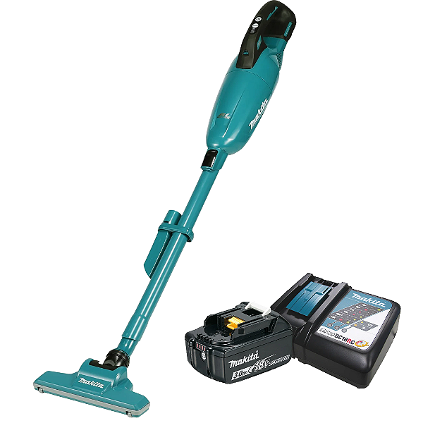 Aspirador de Pó Portátil a Bateria 18V LXT Motor BL DCL284FZ Makita + Bateria 3.0Ah e Carregador Rápido