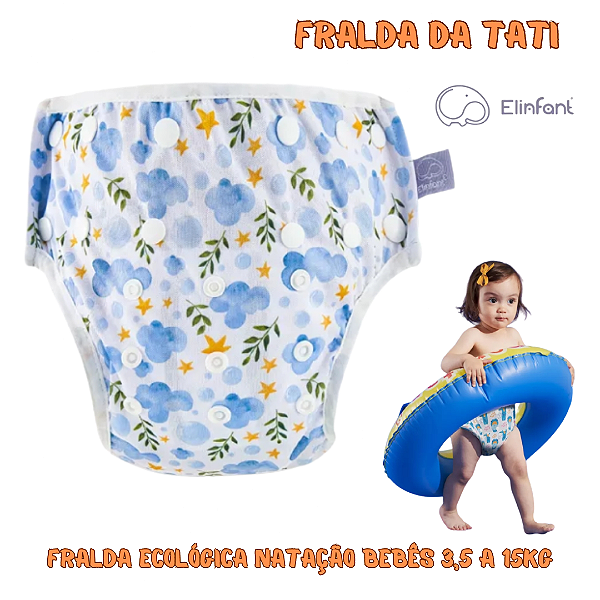 FRALDA ECOLÓGICA PARA NATAÇÃO 4 A 15KG