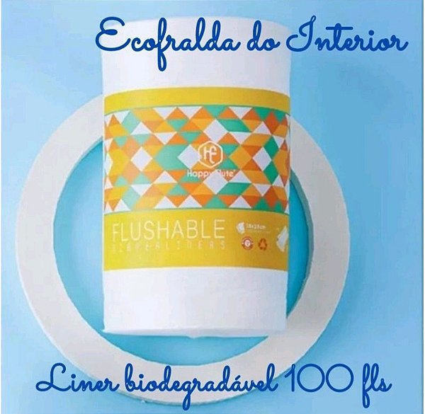 LINNER BIODEGRADÁVEL PARA FRALDA ECOLÓGICA - ROLO 100 FOLHAS
