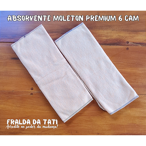 2 ABSORVENTES MOLETON PREMIUM 6 CAMADAS